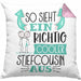 Stiefcousin Kissen mit Füllung 40x40 Geschenk So Sieht Ein RIchtig Cooler Stiefcousin Aus Geschenkidee Lustiger Spruch Geburtstag (Grau) Rosa Trendation