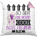Beste Freundin Geschenk Kissen mit Füllung 40x40 Lustig Geschenkidee für Beste Freundin Geburtstag So Sieht Eine Richtig Coole Beste Freundin Aus Frauen Spruch BFF (Grau) Rosa Trendation