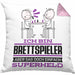 Brettspieler Geschenk Kissen mit Füllung 40x40 Ich Bin Brettspieler Aber Sag Doch Einfach Superheld Lustige Geschenkdiee für Brettspieler (Grau) Rosa Trendation