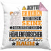 Höhlenforscher Geschenk Kissen mit Füllung 40x40 Lustiger Spruch Erheben Sie Sich Der Höhlenforscher Betritt den Raum (Grau) Rosa Trendation