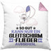 Gleitschirmflieger Geschenk Kissen mit Füllung 40x40 So Gut Kann Nur Ein Gleitschirmflieger Aussehen Geschenkidee (Grau) Rosa Trendation