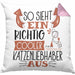 Katzenliebhaber Kissen mit Füllung 40x40 So Sieht Ein Richtig Cooler Katzenliebhaber Aus Geschenk Lustiger Spruch Geschenkidee (Grau) Rosa Trendation