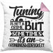 Tuning Is Not A Crime But Sometimes It's An Ordnungswidirigkeit Kissen mit Füllung 40x40 Geschenk Drifter Tuning Geschenkidee (Grau) Rosa Trendation