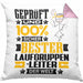 Laufgruppenleiter Geschenk Lustiger Spruch für Laufgruppenleiter Geschenkidee Bester Laufgruppenleiter Der WeltKissen mit Füllung 40x40 (Grau) Rosa Trendation