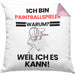 Paintballspieler Geschenk Kissen mit Füllung 40x40 Lustiger Spruch Ich Bin Paintballspieler Warum Weil Ich Es Kann Geschenkidee Bester Paintballspieler Geburtstag (Grau) Rosa Trendation