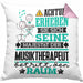 Musiktherapeut Geschenk Kissen mit Füllung 40x40 Lustiger Spruch Erheben Sie Sich Der Musiktherapeut Betritt den Raum (Grau) Rosa Trendation