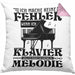 Klavier-Spieler Kissen mit Füllung 40x40 Geschenk Klavier Geschenkidee Flügel Musiker Ich Mache Keine Fehler Wenn Ich Klavier Spiele (Grau) Rosa Trendation