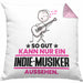 Indie-Musiker Geschenk Kissen mit Füllung 40x40 So Gut Kann Nur Ein Indie-Musiker Aussehen Geschenkidee (Grau) Rosa Trendation