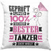 Tänzer Geschenk Lustiger Spruch für Tänzer Geschenkidee Bester Tänzer Der WeltKissen mit Füllung 40x40 (Grau) Rosa Trendation