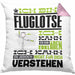 Fluglotse Geschenk Kaffee-Kissen mit Füllung 40x40 Geschenkidee für Fluglotse Ich Bin Fluglotse Ich Kann Es Dir Erklären Jedoch Nicht Für Dich Verstehen Spruch Lustig (Grau) Rosa Trendation