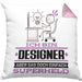Designer Geschenk Kissen mit Füllung 40x40 Ich Bin Designer Aber Sag Doch Einfach Superheld Lustige Geschenkdiee für Designer (Grau) Rosa Trendation