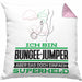 Bungee-Jumper Geschenk Kissen mit Füllung 40x40 Ich Bin Bungee-Jumper Aber Sag Doch Einfach Superheld Lustige Geschenkdiee für Bungee-Jumper (Grau) Rosa Trendation