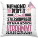Stiefschwager Geschenk Kissen mit Füllung 40x40 Lustige Geschenkidee für Stiefschwager Geburtstag Niemand Ist Perfekt Aber Als Stiefschwager Ist Man Nah Dran (Grau) Rosa Trendation