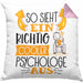 Psychologe Kissen mit Füllung 40x40 Geschenk So Sieht Ein RIchtig Cooler Psychologe Aus Geschenkidee Lustiger Spruch Geburtstag (Grau) Rosa Trendation