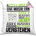 Live-Musik-Fan Geschenk Kissen mit Füllung 40x40 Lustige Geschenkdiee für einen Live-Musik-Fan Geburtstag Ich Bin Live-Musik-Fan Ich Kann Es Dir Erklären Aber Nicht Für Dich Verstehen (Grau) Rosa Trendation