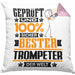 Trompeter Geschenk Lustiger Spruch für Trompeter Geschenkidee Bester Trompeter Der WeltKissen mit Füllung 40x40 (Grau) Rosa Trendation