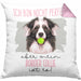 Border Collies Besitzer Kissen mit Füllung 40x40 Geschenk Lustiger Spruch Geschenkidee Besitzerin Ich Bin Nicht toll Aber Mein Border Collies Ist Es (Grau) Rosa Trendation
