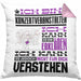 Konzertveranstalter Geschenk Kissen mit Füllung 40x40 Lustige Geschenkdiee für einen Konzertveranstalter Geburtstag Ich Bin Konzertveranstalter Ich Kann Es Dir Erklären Aber Nicht Für Dich Verstehen (Grau) Rosa Trendation