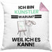 Künstler Geschenk Kissen mit Füllung 40x40 Lustiger Spruch Ich Bin Künstler Warum Weil Ich Es Kann Geschenkidee Bester Künstler Geburtstag (Grau) Rosa Trendation