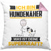 Hundenäher Kissen mit Füllung 40x40 Geschenk für Hundenäher Geburtstag Lustiger Spruch Was Ist Deine Superkraft (Grau) Rosa Trendation
