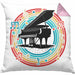 Piano-Spieler Kissen mit Füllung 40x40 Geschenk Klavier Geschenkidee Flügel Musiker (Grau) Rosa Trendation