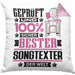 Songtexter Geschenk Lustiger Spruch für Songtexter Geschenkidee Bester Songtexter Der WeltKissen mit Füllung 40x40 (Grau) Rosa Trendation