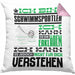 Schwimmsportler Geschenk Kaffee-Kissen mit Füllung 40x40 Geschenkidee für Schwimmsportler Ich Bin Schwimmsportler Ich Kann Es Dir Erklären Jedoch Nicht Für Dich Verstehen Spruch Lustig (Grau) Rosa Trendation