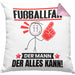 Fußballfan Kissen mit Füllung 40x40 Geschenk für Fußballfan Der Mann Der Alles Kann Geschenkidee zum Geburtstag (Grau) Rosa Trendation