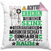 Musikgeschäftsinhaber Geschenk Kissen mit Füllung 40x40 Lustiger Spruch Erheben Sie Sich Der Musikgeschäftsinhaber Betritt den Raum (Grau) Rosa Trendation