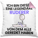 Ruderer Geschenk Kissen mit Füllung 40x40 Lustige Geschenkidee Geburtstag für Ruderer Ich Bin Dieser Legendäre Ruderer Von Dem Alle Geredet Haben (Grau) Rosa Trendation
