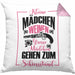 Mädchen Kissen mit Füllung 40x40 Geschenk für schießbegeisterte Mädchen Schützenfest-Fans Mädels (Grau) Rosa Trendation
