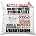 Hiphop-Produzent Geschenk Kissen mit Füllung 40x40 Geschenkidee für Hiphop-Produzent Geburtstag Lustig Ich Bin Hiphop-Produzent Ich Kann Es Dir Erklären Aber Nicht Für Dich Verstehen (Grau) Rosa Trendation
