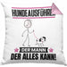 Hundeausführer Kissen mit Füllung 40x40 Geschenk für Hundeausführer Der Mann Der Alles Kann Geschenkidee zum Geburtstag (Grau) Rosa Trendation