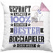 Bocciapieler Geschenk Lustiger Spruch für Bocciapieler Geschenkidee Bester Bocciapieler Der WeltKissen mit Füllung 40x40 (Grau) Rosa Trendation