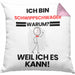 Schwippschwager Geschenk Kissen mit Füllung 40x40 Lustiger Spruch Ich Bin Schwippschwager Warum Weil Ich Es Kann Geschenkidee Bester Schwippschwager Geburtstag (Grau) Rosa Trendation