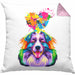 Australian Shepherd Herz Farbe Besitzer Kissen mit Füllung 40x40 Geschenk Lustiger Spruch Geschenkidee Australian Shepherd Liebhaber (Grau) Rosa Trendation