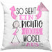 Model Kissen mit Füllung 40x40 Geschenk So Sieht Ein RIchtig Cooles Model Aus Geschenkidee Lustiger Spruch Geburtstag (Grau) Rosa Trendation