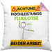 Fluglotse Kissen mit Füllung 40x40 Geschenk Lustiger Spruch Geschenkidee für Fluglotse Achtung Hochleistungs Fluglotse Bei Der Arbeit (Grau) Rosa Trendation