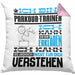 Parkour-Trainer Geschenk Kaffee-Kissen mit Füllung 40x40 Geschenkidee für Parkour-Trainer Ich Bin Parkour-Trainer Ich Kann Es Dir Erklären Jedoch Nicht Für Dich Verstehen Spruch Lustig (Grau) Rosa Trendation