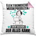 ElektronischerMusikproduzent Kissen mit Füllung 40x40 Geschenk für ElektronischerMusikproduzent Der Mann Der Alles Kann Geschenkidee zum Geburtstag (Grau) Rosa Trendation