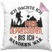 Wandern Geschenk Kissen mit Füllung 40x40 Spruch Ich Dachte Ich Habe Depressionen Bis Ich Wandern War Geschenkidee (Grau) Rosa Trendation