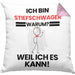 Stiefschwager Geschenk Kissen mit Füllung 40x40 Lustiger Spruch Ich Bin Stiefschwager Warum Weil Ich Es Kann Geschenkidee Bester Stiefschwager Geburtstag (Grau) Rosa Trendation
