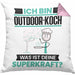 Outdoor-Koch Kissen mit Füllung 40x40 Geschenk für Outdoor-Koch Geburtstag Lustiger Spruch Was Ist Deine Superkraft (Grau) Rosa Trendation