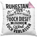 Ruhestand Geschenk Kissen mit Füllung 40x40 Lustiger Spruch Ihr Könnt Es Nicht Fassen Doch Diese Legende Wird Euch Verlassen (Grau) Rosa Trendation