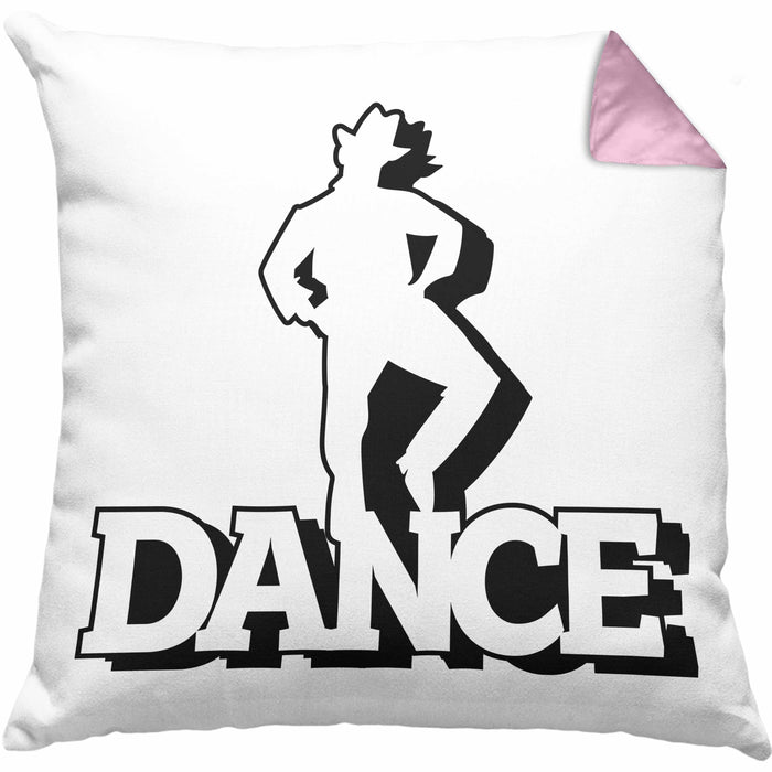 Lustige Tänzer Kissen mit Füllung 40x40 Geschenk für Tänzer und Tänzerinnen "Dance" (Grau) Rosa Trendation