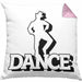 Lustige Tänzer Kissen mit Füllung 40x40 Geschenk für Tänzer und Tänzerinnen "Dance" (Grau) Rosa Trendation