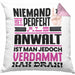 Anwalt Geschenk Kissen mit Füllung 40x40 Lustige Geschenkidee für Anwalt Geburtstag Niemand Ist Perfekt Aber Als Anwalt Ist Man Nah Dran (Grau) Rosa Trendation