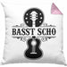 Bassist Kissen mit Füllung 40x40 Geschenk Bass-Spieler Geschenkidee Basst Scho Spruch (Grau) Rosa Trendation