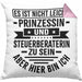 Steuerberaterin Geschenk Kissen mit Füllung 40x40 Geschenkidee Prinzessin (Grau) Rosa Trendation