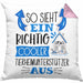 So Sieht Ein Richtig Cooler Tierheimunterstützer Aus Kissen mit Füllung 40x40 Geschenk für Tierheim Geschenkidee Spruch (Grau) Rosa Trendation